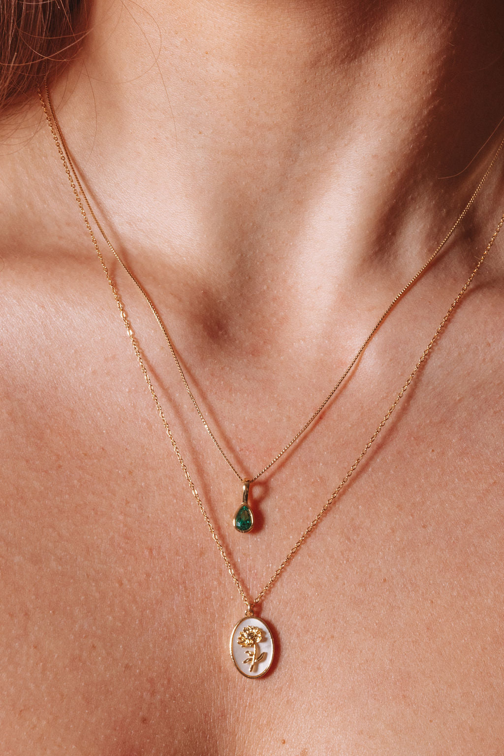 Teardrop Birthstone Necklace