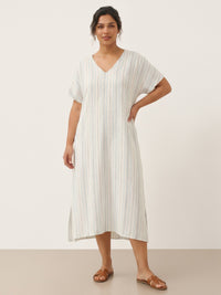 100% Linen Back-Tied Waist Maxi Dress HANA