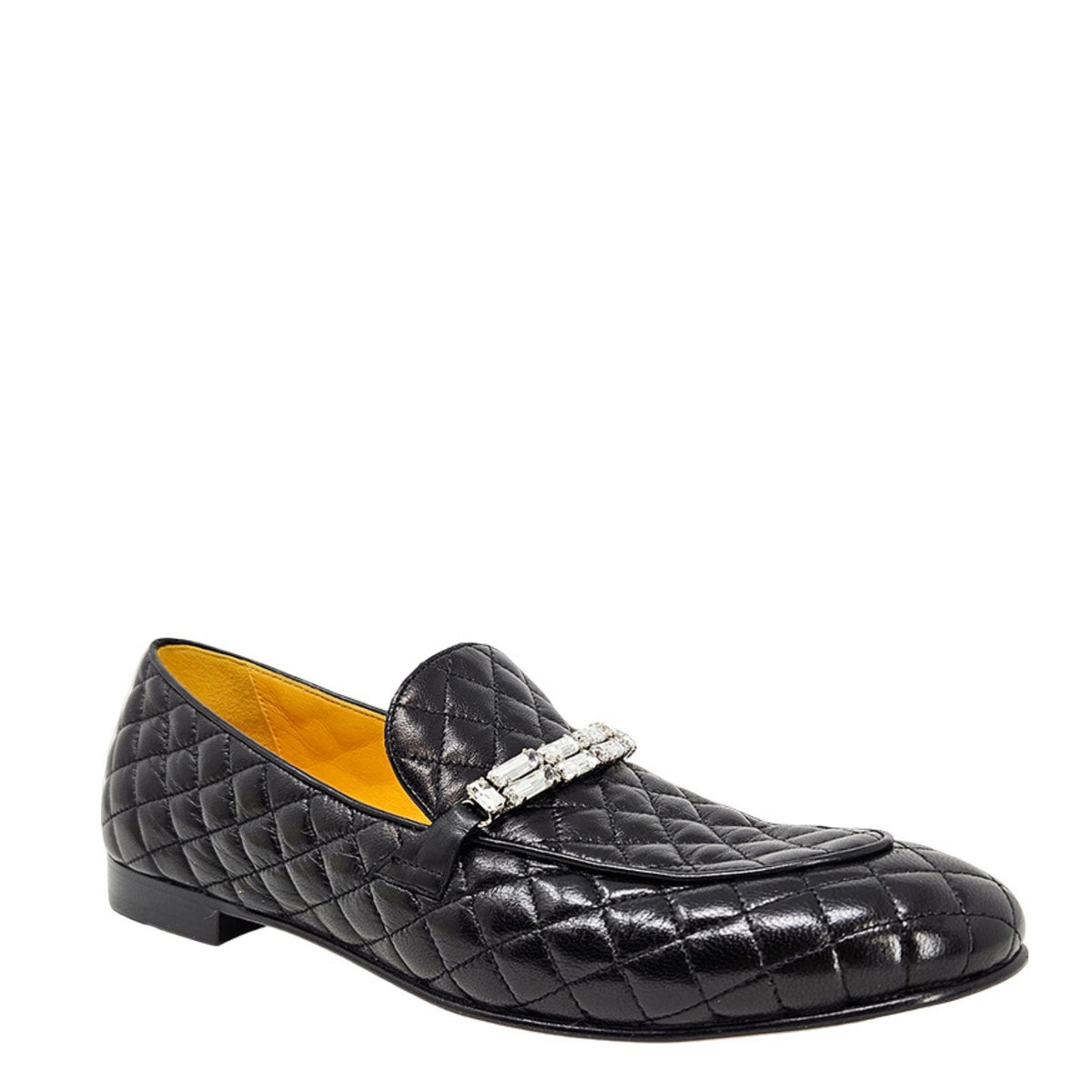 Black Quilted Flat Loafer