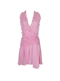 Odelle Tulip Pink Crinkle Chiffon Wrap Dress