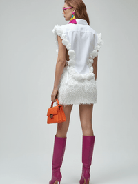 3D Flower Splicing Shirt, MoMA | Women - BYMANYC ® New York - 02AMSTORY - NEW ARRIVALS - BYMANYC ® New York