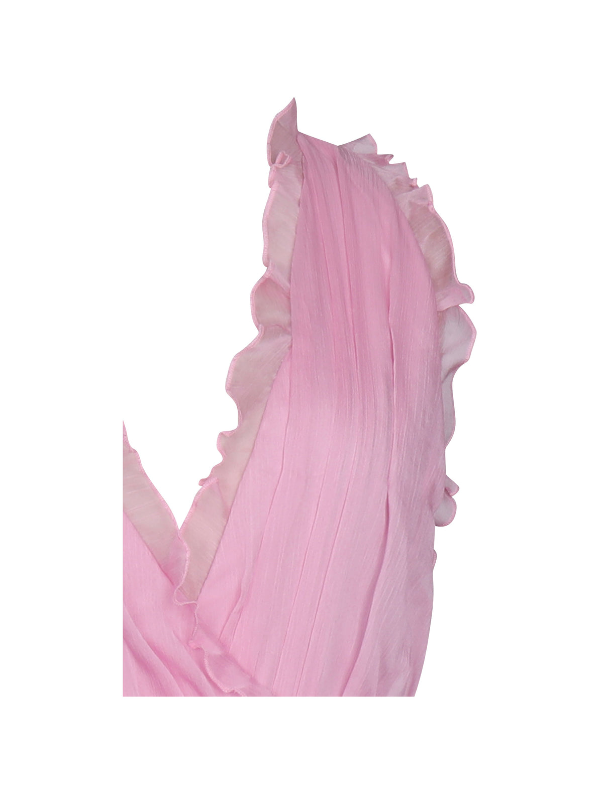 Odelle Tulip Pink Crinkle Chiffon Wrap Dress