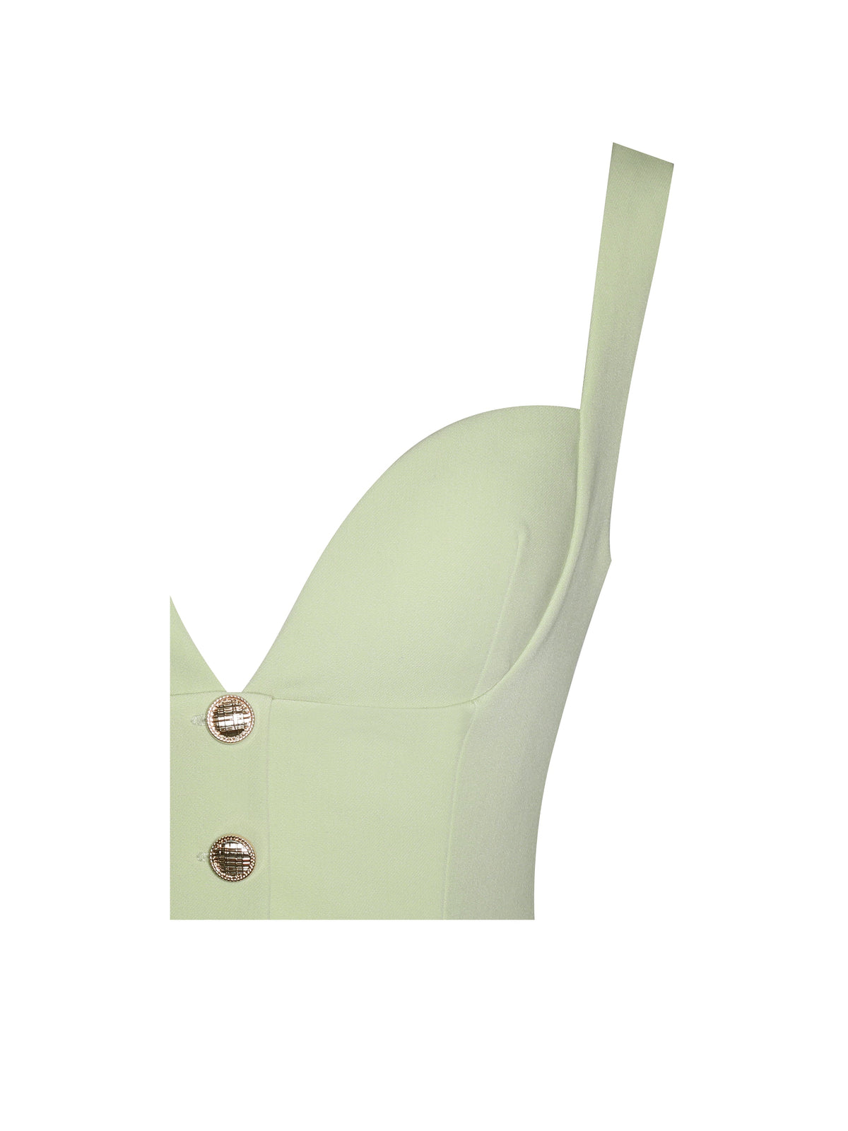 Tala Pistachio Green Sleeveless Pleated Preppy Mini Dress