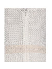 Pallas Beige Lace Trim Crochet Mermaid Maxi Dress