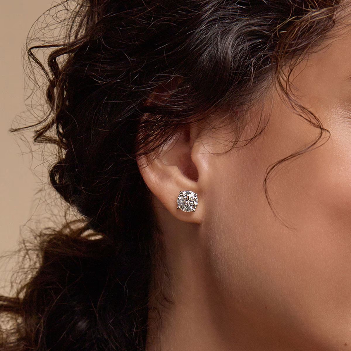 5.00 CTW AGI Certified Lab Grown Round Diamond Stud Earrings – G/VS in 14K White or Yellow Gold