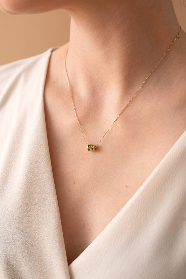 August Birthstone Precious Pendant Necklace