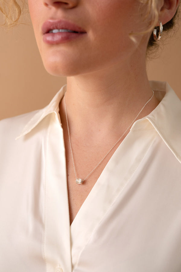 April Birthstone Precious Pendant Necklace