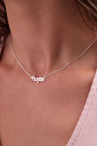 'Hope' Breast Cancer Awareness Pink Ribbon Necklace