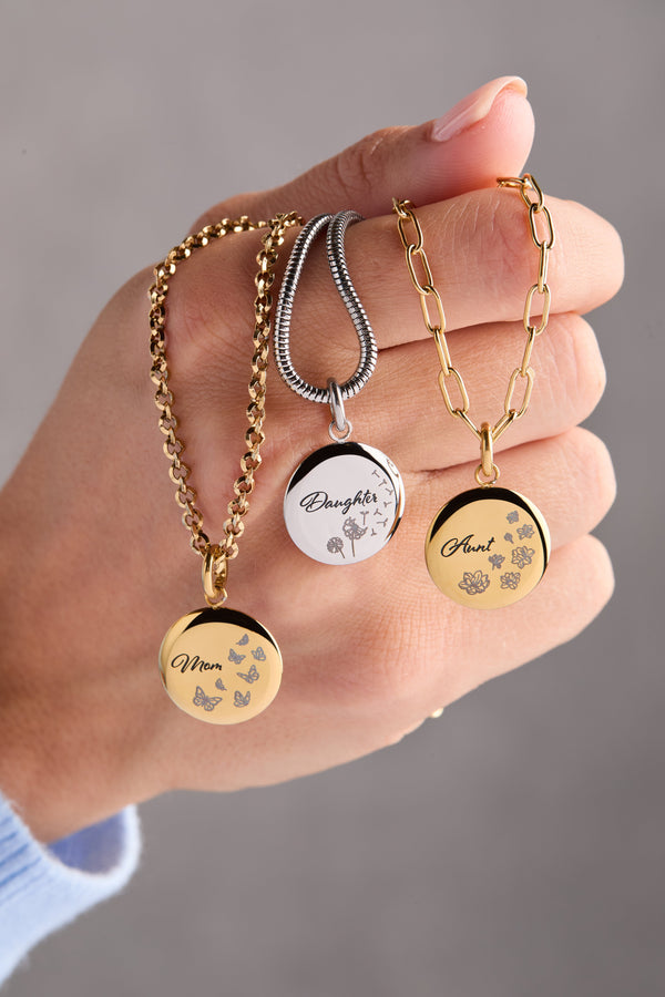 Mom Butterfly Disc Charm