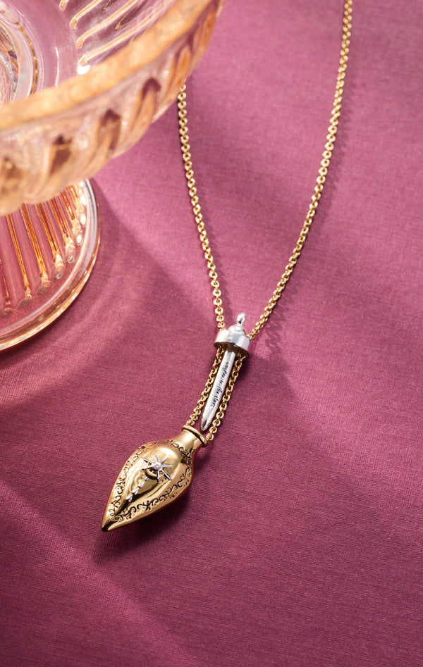 'Written in the Stars' Potion Bottle Slider Necklace