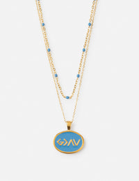 Blue Highs and Lows Necklace Set
