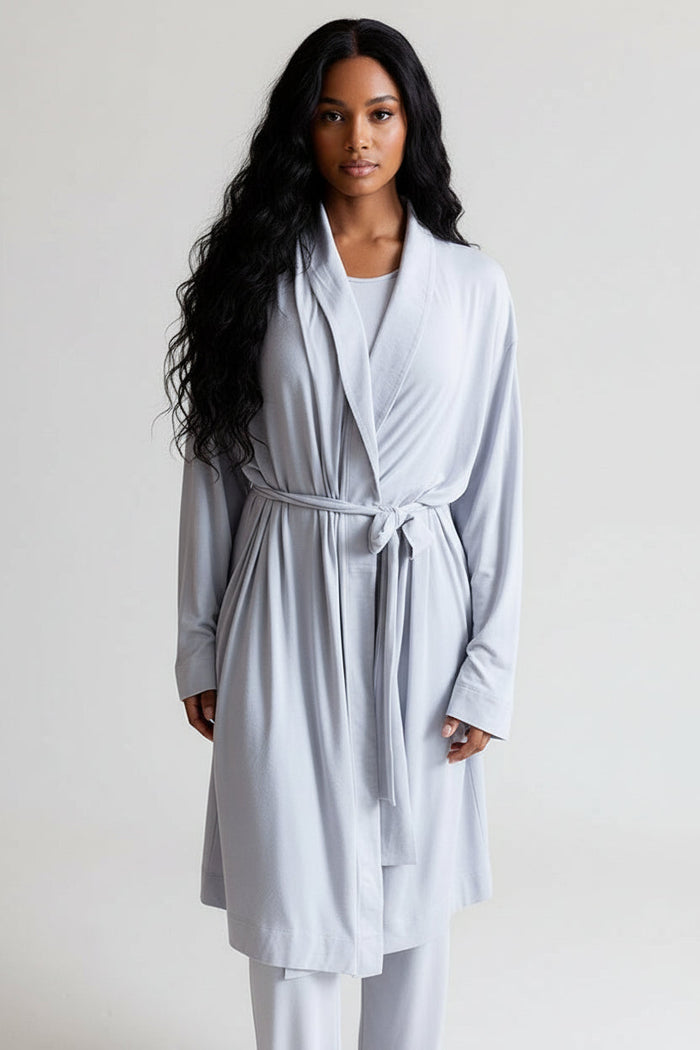 Collagen Lounge Robe - Pearl Grey