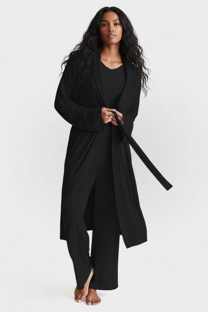 Collagen Lounge Robe - Black