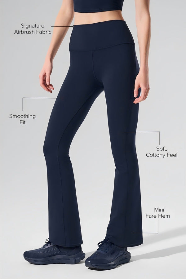 Nude Feel Yoga Pants Women Sports High Waist Hip Lift Fitness Belly Contracting Close Fitting Yoga Bootcut Trousers
