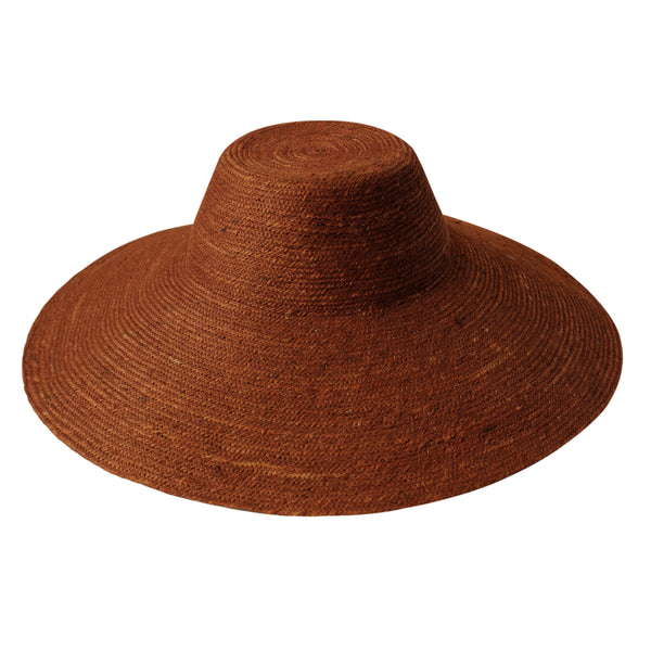 The Riri Jute Straw Hat In Burnt Sienna