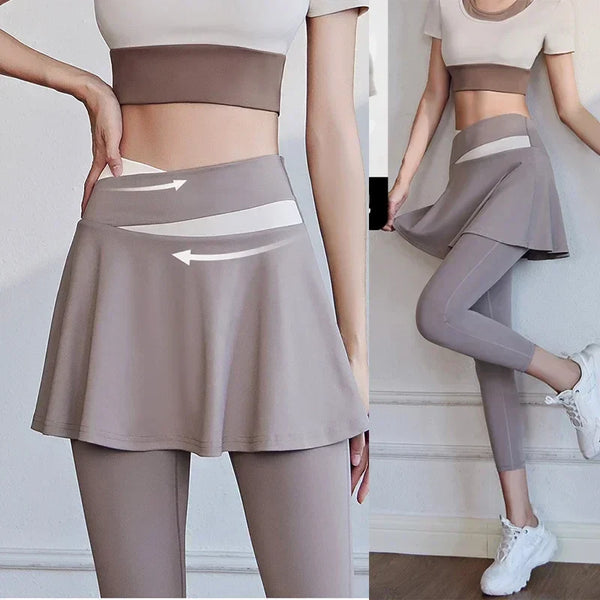 Aiithuug Tennis Skorts Versatile Workout Leggings