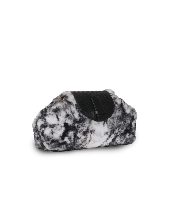 Serena in Faux Fur/Black Leather