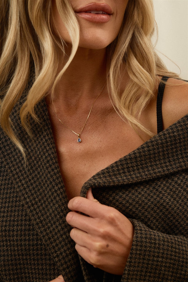 Teardrop Birthstone Necklace