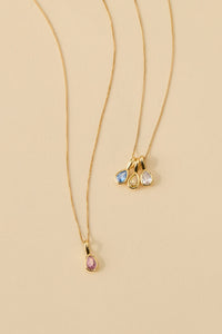Teardrop Birthstone Necklace