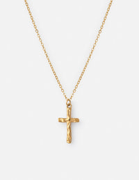Textured Cross Necklace