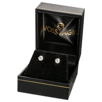 4.00 CTW AGI Certified Lab Grown Diamond Stud Earrings in 14K White or Yellow Gold - G Color VS Clarity