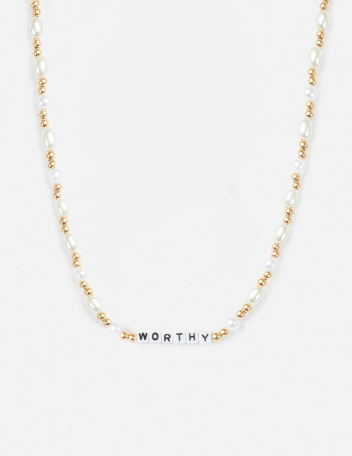 Worthy Letter Necklace