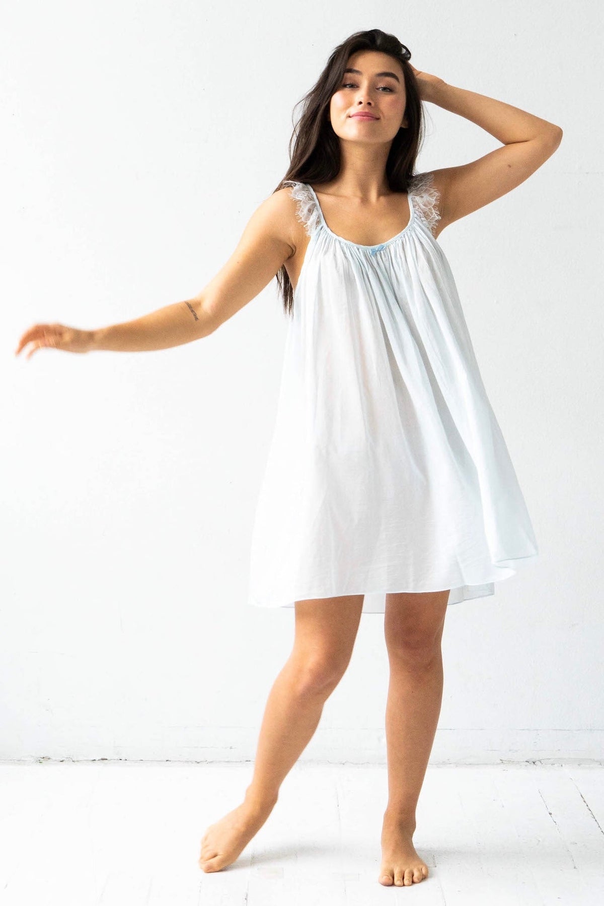 Betty Babydoll in Cotton Silk Blend - 02AMSTORY - PAJAMAS - Salua Lingerie