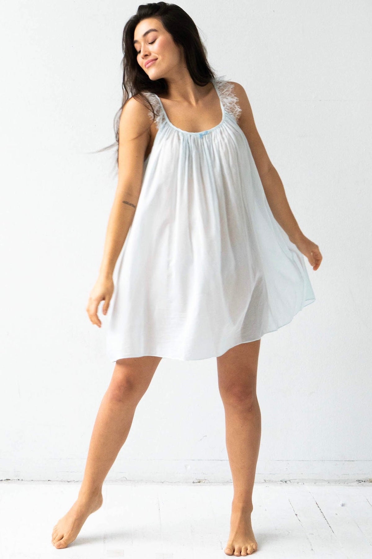 Betty Babydoll in Cotton Silk Blend - 02AMSTORY - PAJAMAS - Salua Lingerie