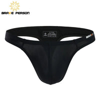 Brave Person Men’s Low - Waist Thong – Comfortable Cotton & Spandex Underwear - 02AMSTORY - Living Perfectly You