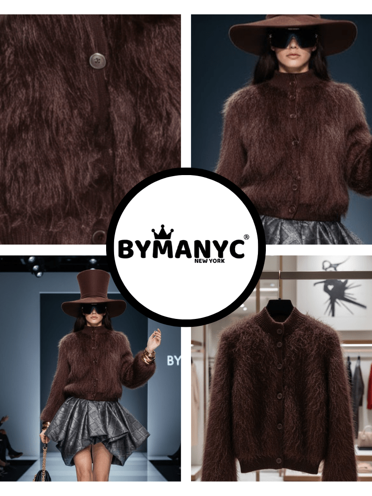 Brown Stand - Up Collar Jacket For Women, Gramercy, BYMANYC New York. - 02AMSTORY - NEW ARRIVALS - BYMANYC ® New York