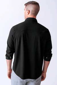 Buki’s Cinqo Western Tech Shirt - Black - 02AMSTORY - LONG SLEEVE SHIRTS - Buki