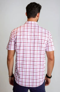 Carnaby Plaid Short Sleeve Tech Shirt - 02AMSTORY - SHORT SLEEVE SHIRTS - Buki