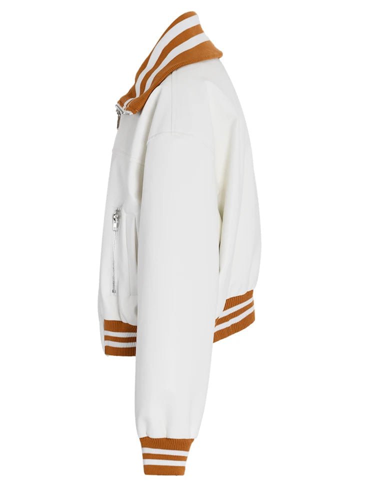 Color - block PU Leather Jacket, Soho | Women - BYMANYC ® New York - 02AMSTORY - NEW ARRIVALS - BYMANYC ® New York