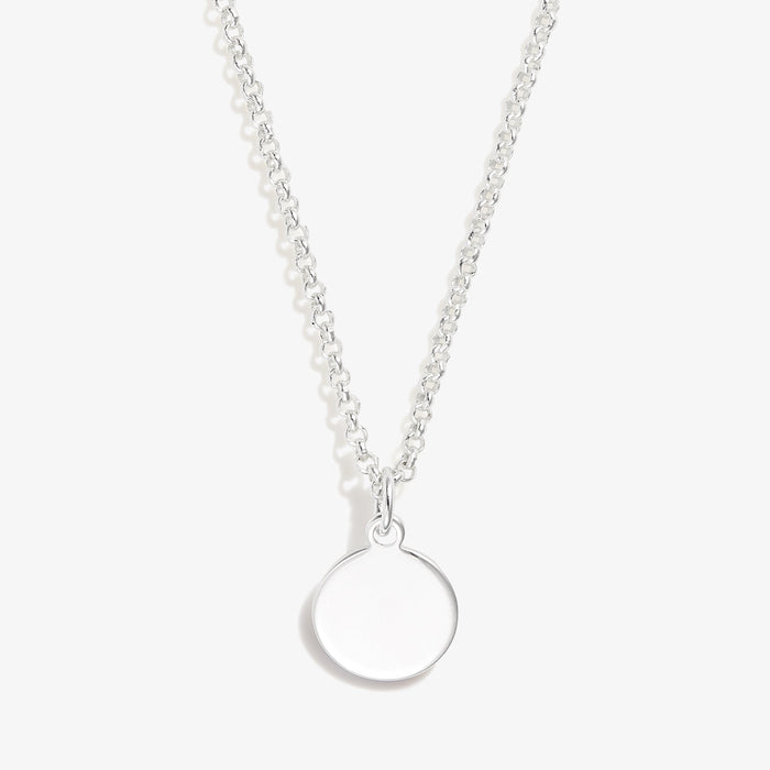 Small Circle Charm Necklace, 19''