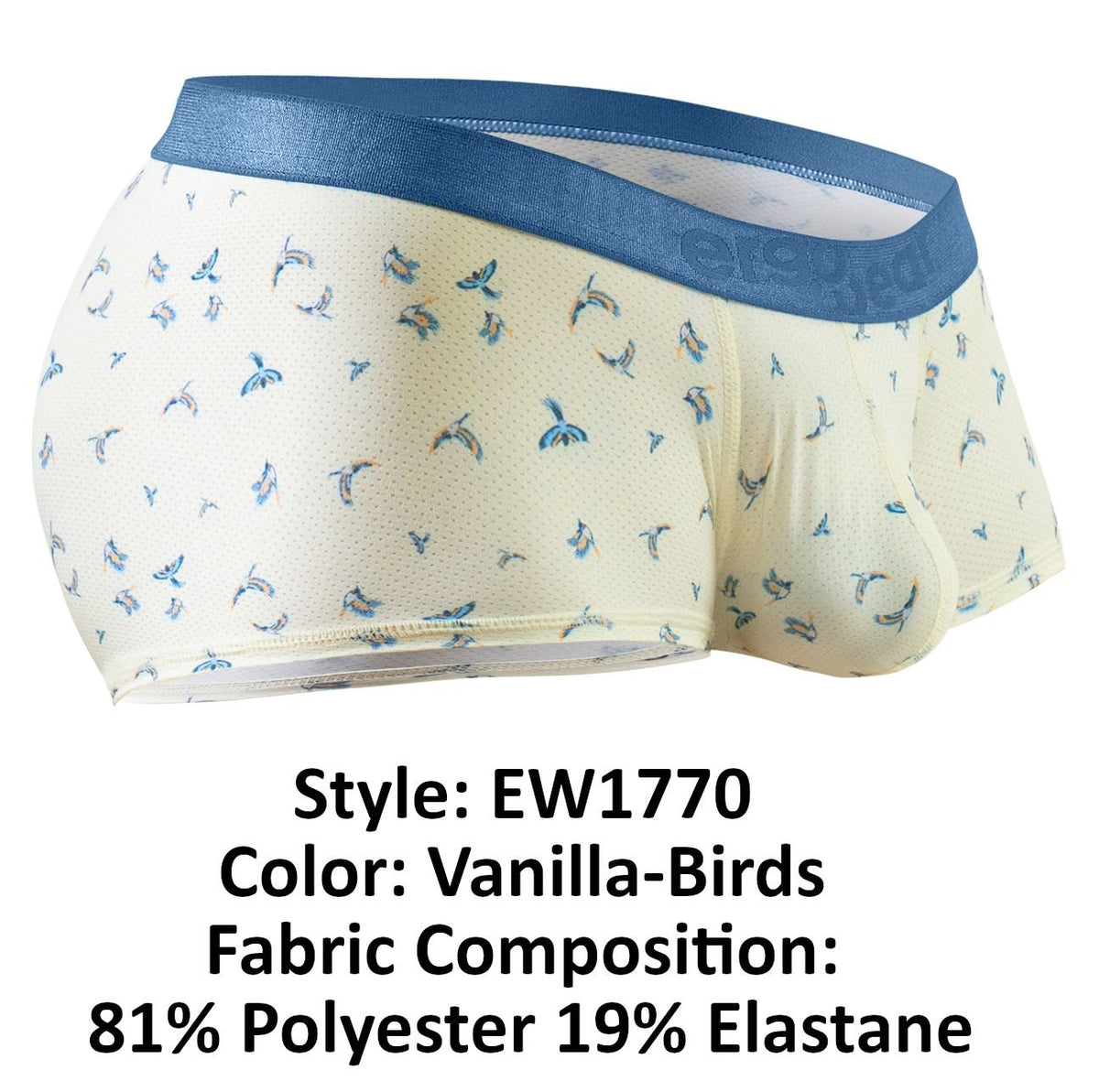 ErgoWear EW1770 SLK SE Trunks Color Vanilla - Birds - 02AMSTORY - Trunks - Mortal Under Gear