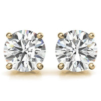 AGI Certified 6 CTW Lab Grown Diamond Stud Earrings in 14K White or Yellow Gold – G VS Round Cut