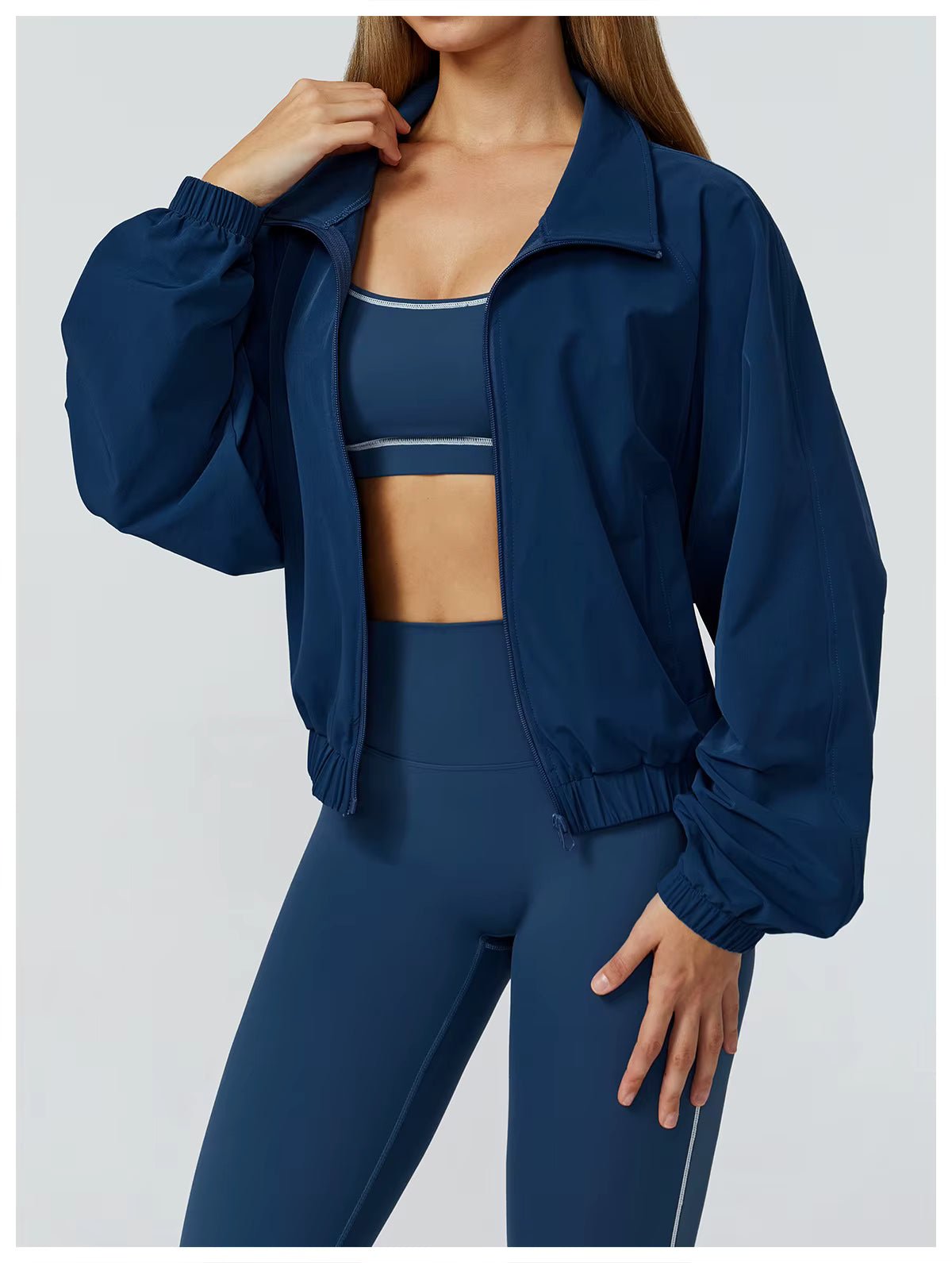 Gym & Fitness Jacket: Long Sleeve Yoga Top with Pockets - 02AMSTORY - Women's Jackets & Hoodies - 24 Hour Sport