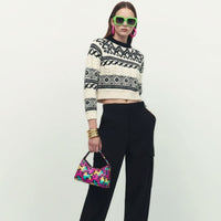 Jacquard Cropped Sweater, Tribeca | Women - BYMANYC ® New York - 02AMSTORY - NEW ARRIVALS - BYMANYC ® New York