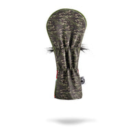 Mustache Sugar Skull - Fairway Cover Green Camo - 02AMSTORY - Headcovers - Fairway - Pins and Aces