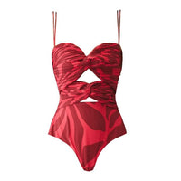 Printing Hollow Out Cutout out Swimsuit Women Vacation Beach - 02AMSTORY - Bella Mia