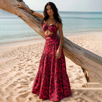 Printing Hollow Out Cutout out Swimsuit Women Vacation Beach - 02AMSTORY - Bella Mia