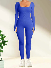 Sleek and Stylish Ribbed Yoga Jumpsuit - 02AMSTORY - Women's Dresses,Rompers, Skirts - 24 Hour Sport