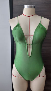 Solid Color Sexy Lace up One Piece Swimsuit Women Nylon Light Diamond Swimsuit - 02AMSTORY - Bella Mia