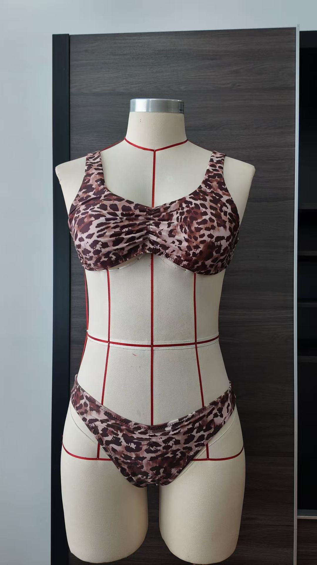 Strap Leopard Print Split Swimsuit Women Double Layer Fabric Bikini Swimsuit - 02AMSTORY - Bella Mia