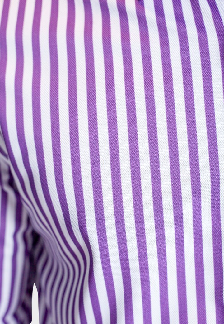 The Go Big Stripe Long Sleeve Tech Shirt - Grape - 02AMSTORY - LONG SLEEVE SHIRTS - Buki