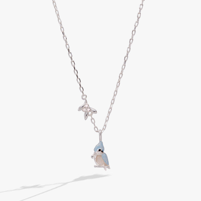Tufted Titmouse Bird Pendant Necklace