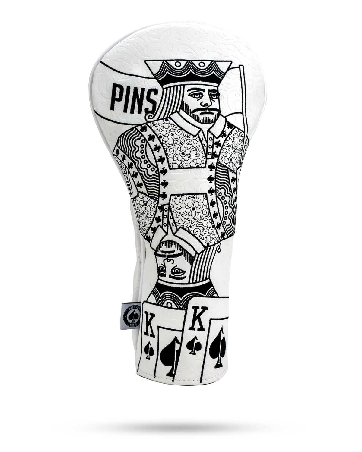 White Out King of Spades - Driver Cover - 02AMSTORY - Headcovers - Driver - Pins and Aces